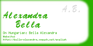 alexandra bella business card